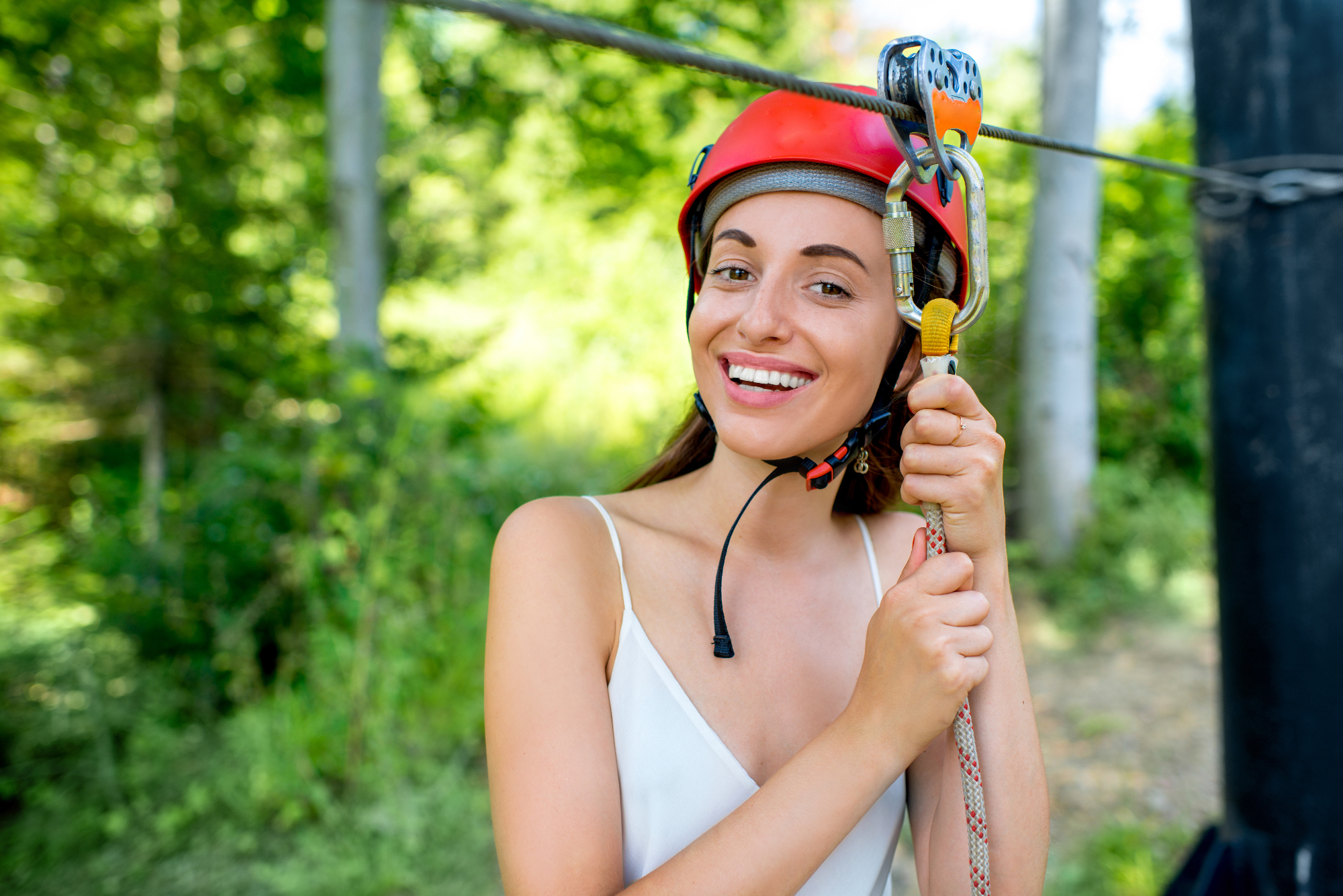 Komaj sem čakala, da grem na zipline s svojo prijateljico